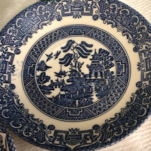 Vtg EIT England English Ironstone Tableware Blue Willow 3 pieces - Picture 5 of 10